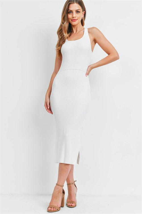 "WOMAN IN WHITE" MIDI DRESS