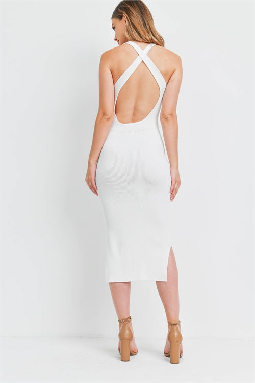 "WOMAN IN WHITE" MIDI DRESS