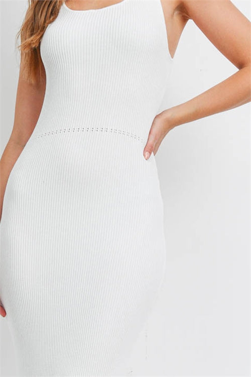 "WOMAN IN WHITE" MIDI DRESS